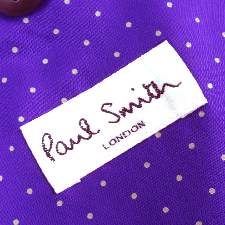 Great Paul Smith suit two-piece set lining dot pattern black wool mens S