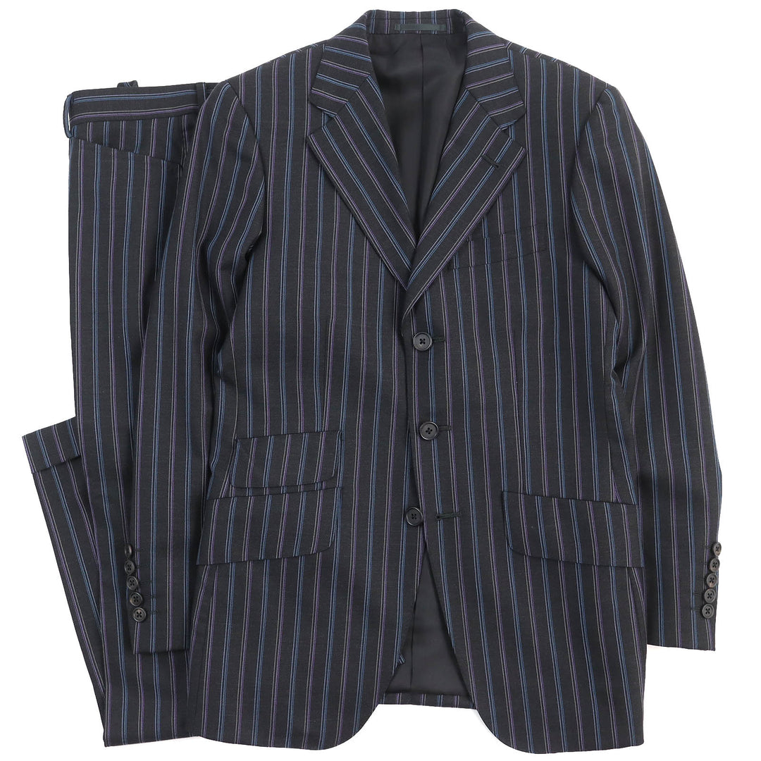 Great Paul Smith suit two-piece set lining dot pattern black wool mens S