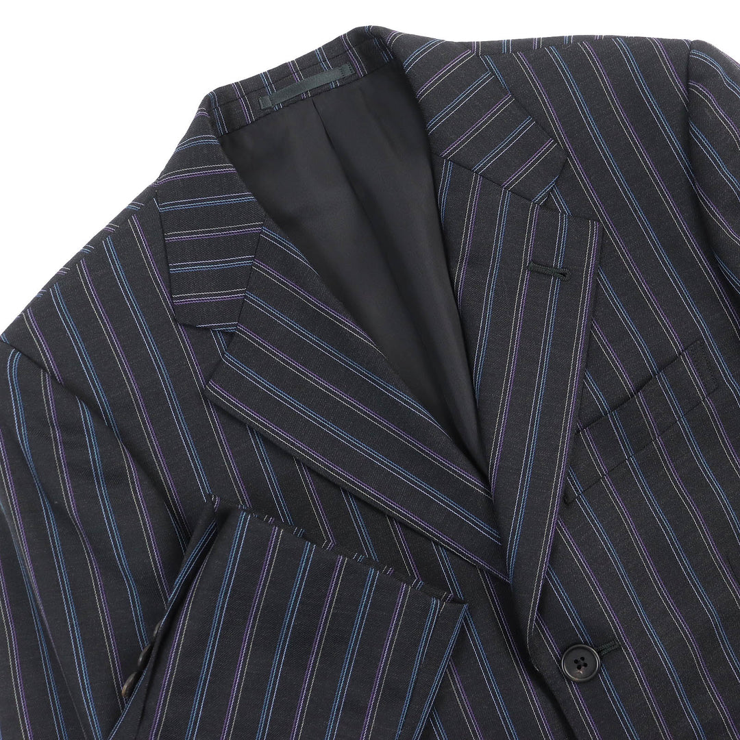 Great Paul Smith suit two-piece set lining dot pattern black wool mens S
