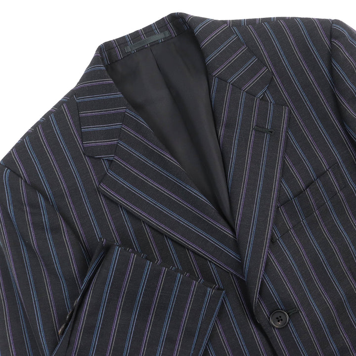 Great Paul Smith suit two-piece set lining dot pattern black wool mens S