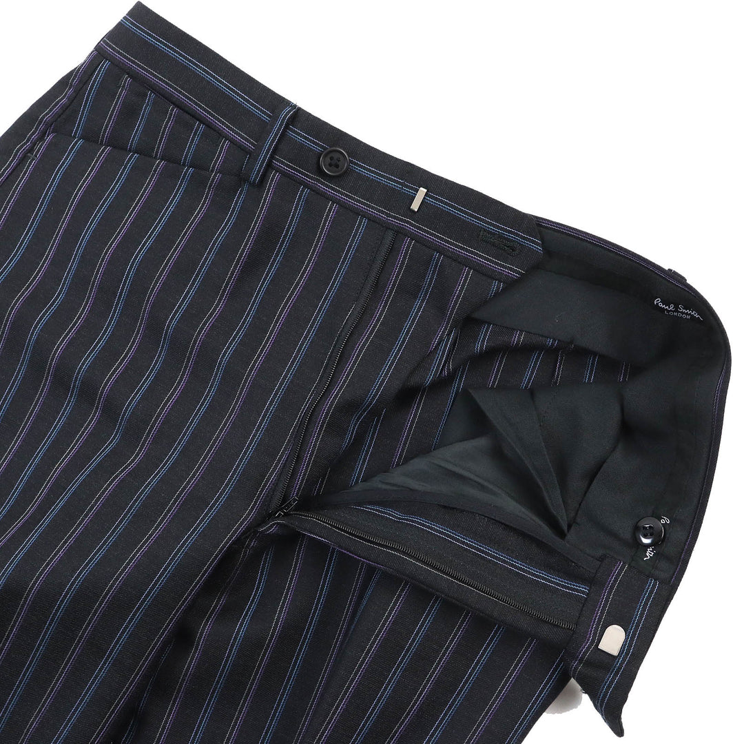 Great Paul Smith suit two-piece set lining dot pattern black wool mens S