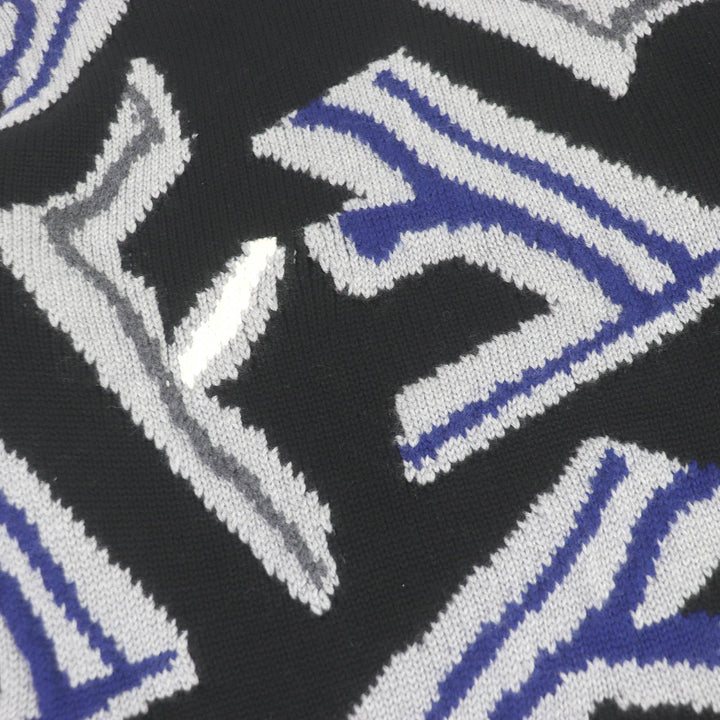 Great FENDI sweater FF Fragment Logo Print Crew Neck Virgin mens 44 FZX013