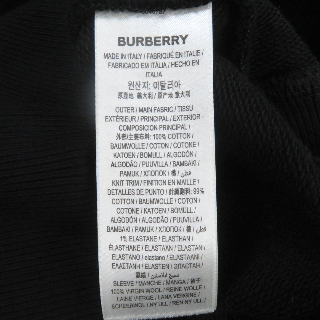 Pristine BURBERRY hoodie Pullover hoodie with sleeve switching design mens XXS 8040787