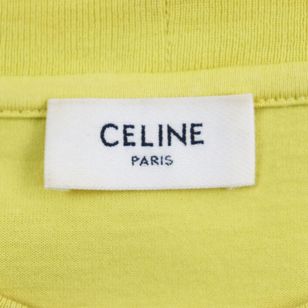 Very Good CELINE Short sleeve T-shirt yellow cotton mens M 2X681501F
