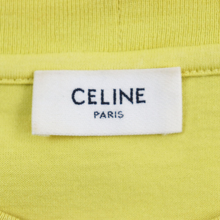 Very Good CELINE Short sleeve T-shirt yellow cotton mens M 2X681501F