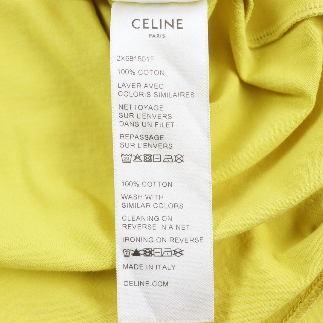 Very Good CELINE Short sleeve T-shirt yellow cotton mens M 2X681501F