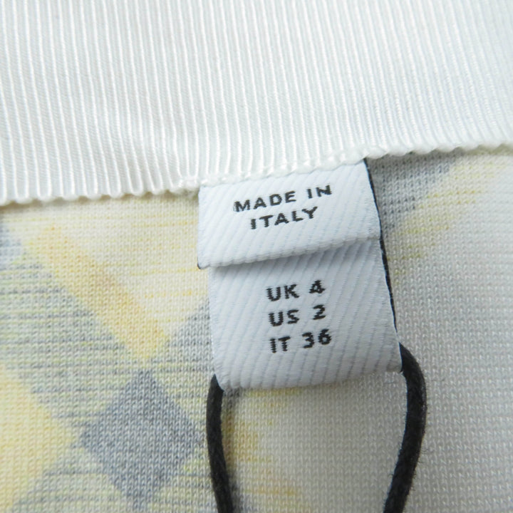 Pristine BURBERRY Tight Skirt Check Pattern Knee Length Rayon Women 36 8037437