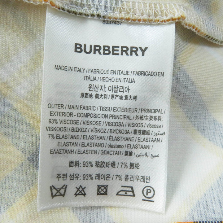 Pristine BURBERRY Tight Skirt Check Pattern Knee Length Rayon Women 36 8037437