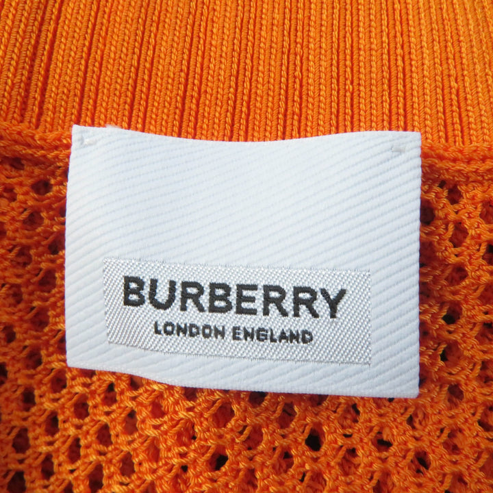 Pristine BURBERRY Tunic V-neck Long sleeves Mesh Orange Rayon Women S 8041344