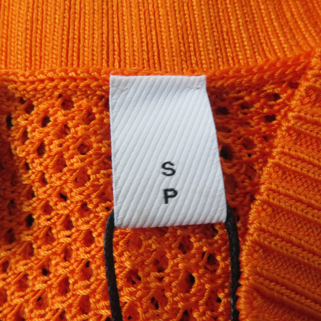 Pristine BURBERRY Tunic V-neck Long sleeves Mesh Orange Rayon Women S 8041344
