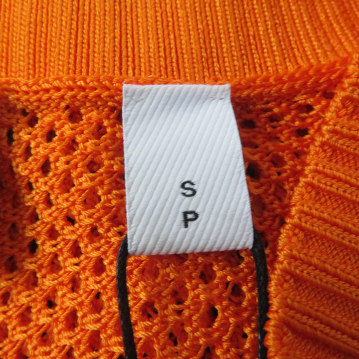 Pristine BURBERRY Tunic V-neck Long sleeves Mesh Orange Rayon Women S 8041344