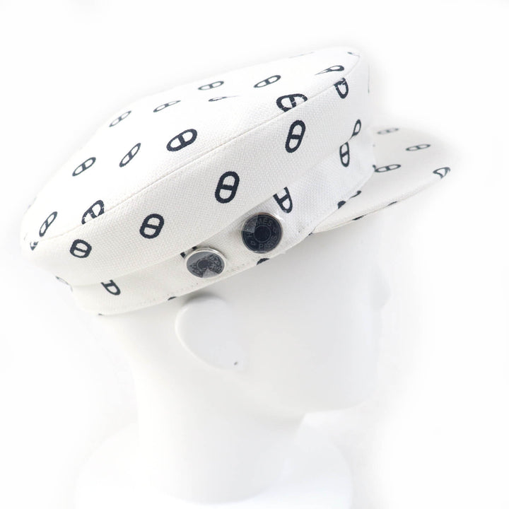 Pristine HERMES Casquette Vauban white cotton Women