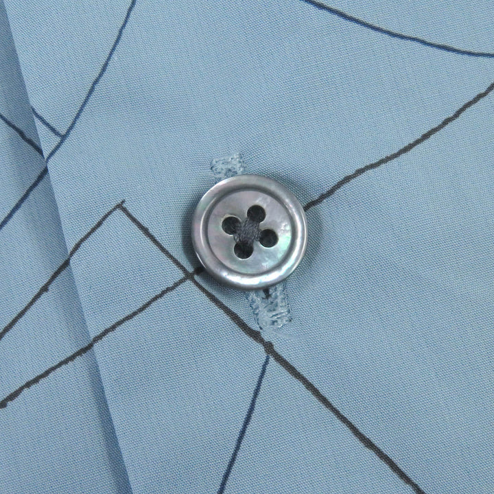 Pristine HERMES Long sleeve shirt Selles en Fragments Finesse cotton 44
