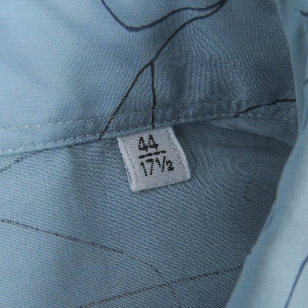 Pristine HERMES Long sleeve shirt Selles en Fragments Finesse cotton 44