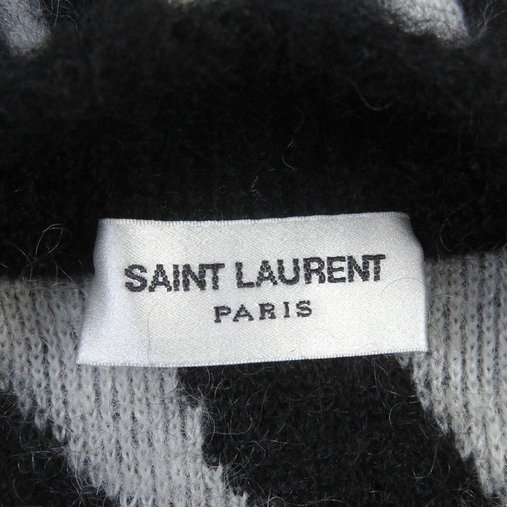 Excellent SAINT LAURENT PARIS cardigan Mohair Jungle Safari Black XL 690064