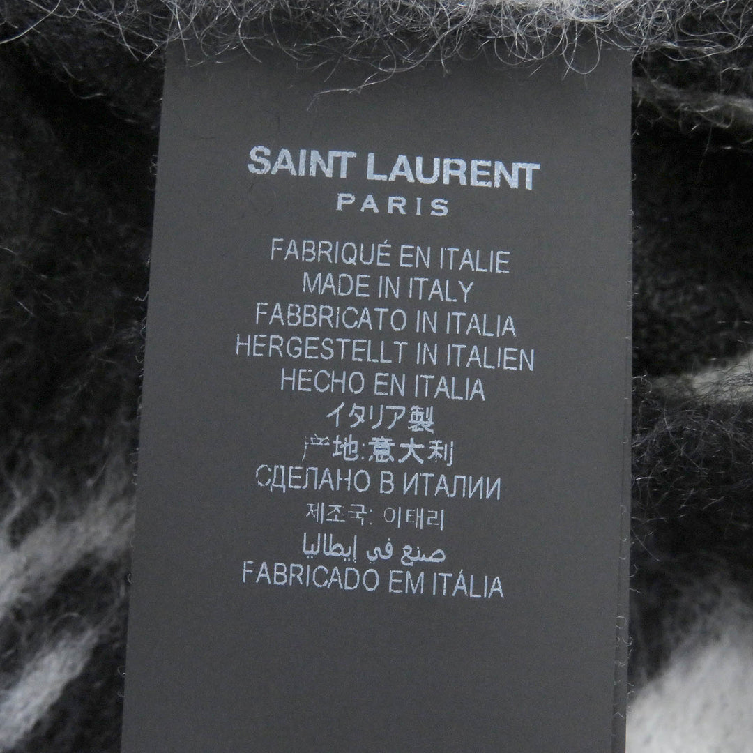 Excellent SAINT LAURENT PARIS cardigan Mohair Jungle Safari Black XL 690064