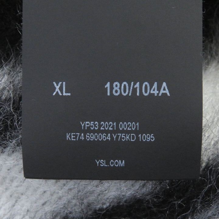Excellent SAINT LAURENT PARIS cardigan Mohair Jungle Safari Black XL 690064