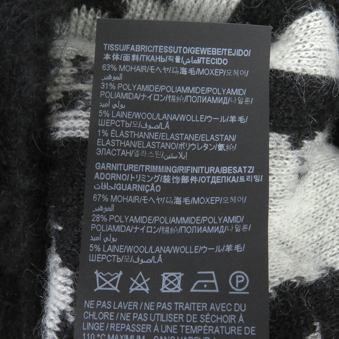 Excellent SAINT LAURENT PARIS cardigan Mohair Jungle Safari Black XL 690064