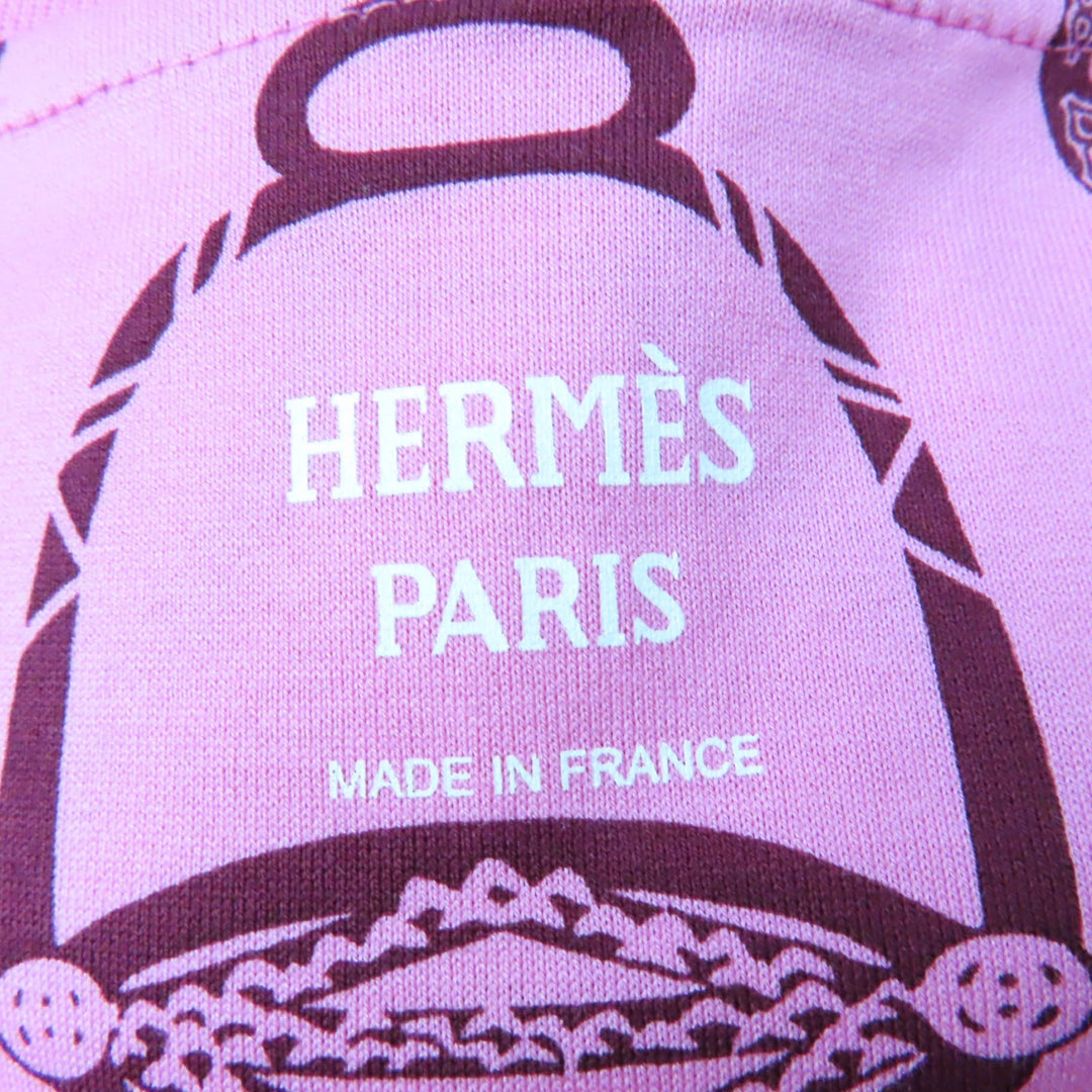 Pristine HERMES one piece Stirrup Fantasy Short sleeve pink cotton Women 36