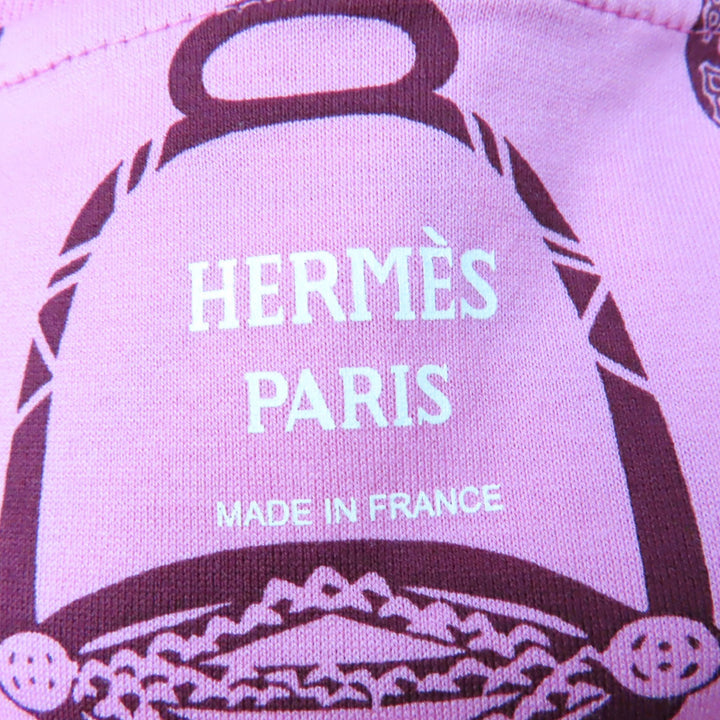 Pristine HERMES one piece Stirrup Fantasy Short sleeve pink cotton Women 36