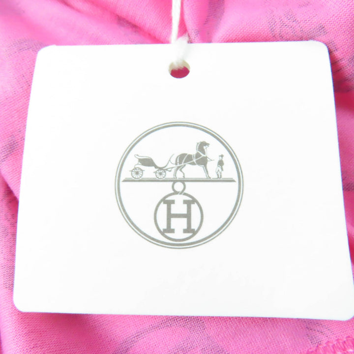 Pristine HERMES one piece Stirrup Fantasy Short sleeve pink cotton Women 36
