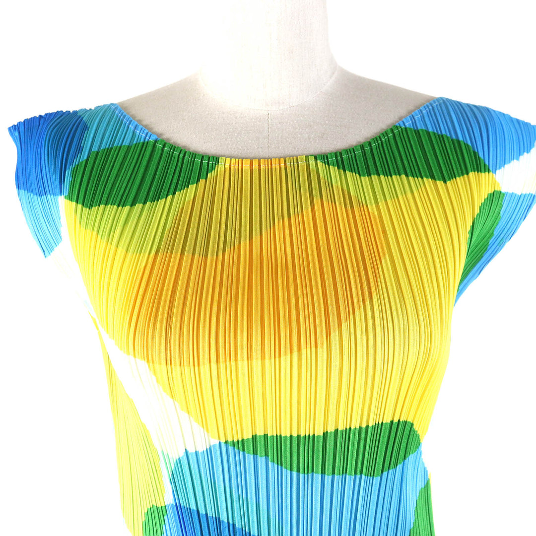 Excellent PLEATS PLEASE one piece blue polyester Women 3 PP81-JH715