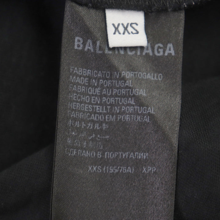 Great BALENCIAGA Short sleeve T-shirt Distressed Logo Print Oversized cotton mens XXS