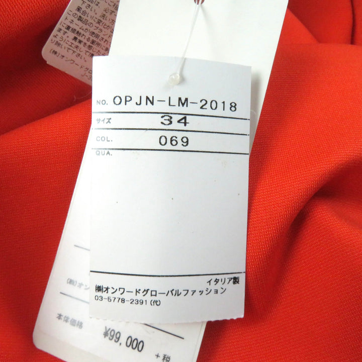 Pristine JIL SANDER one piece Crew neck short sleeve waist tuck dress Orange