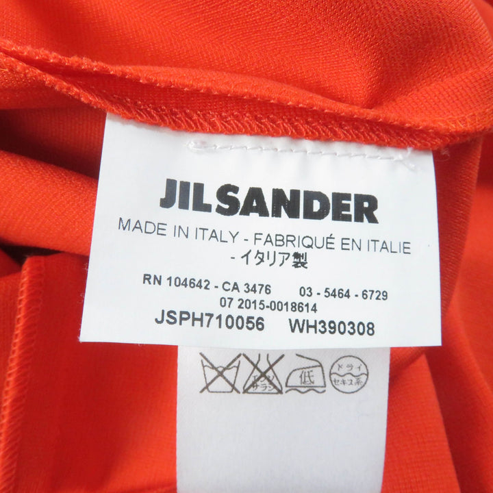 Pristine JIL SANDER one piece Crew neck short sleeve waist tuck dress Orange