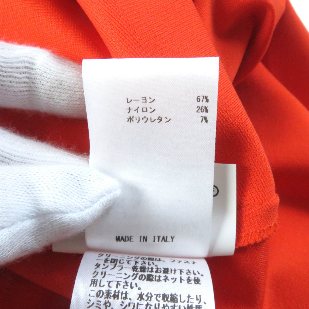 Pristine JIL SANDER one piece Crew neck short sleeve waist tuck dress Orange