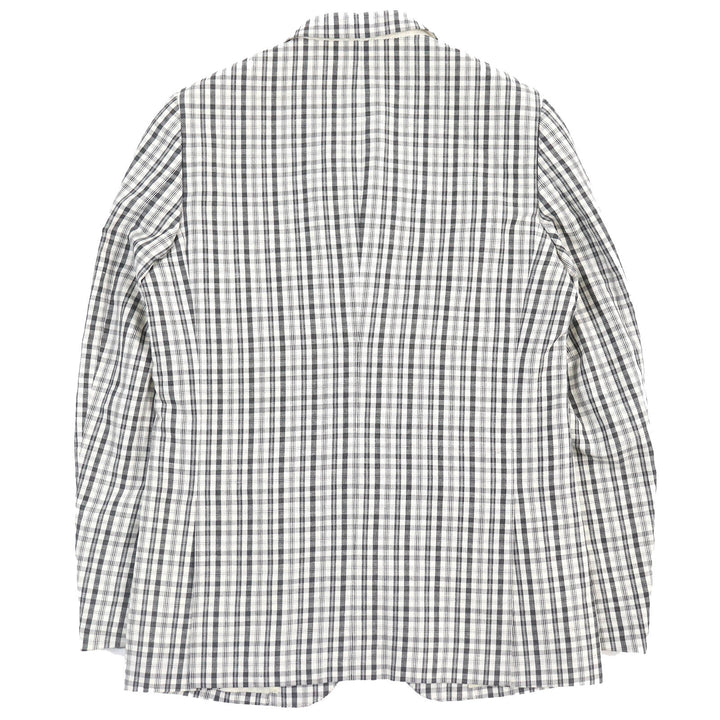 Great COMME des GARCONS HOMME DEUX tailored jacket Check Pattern cotton mens L