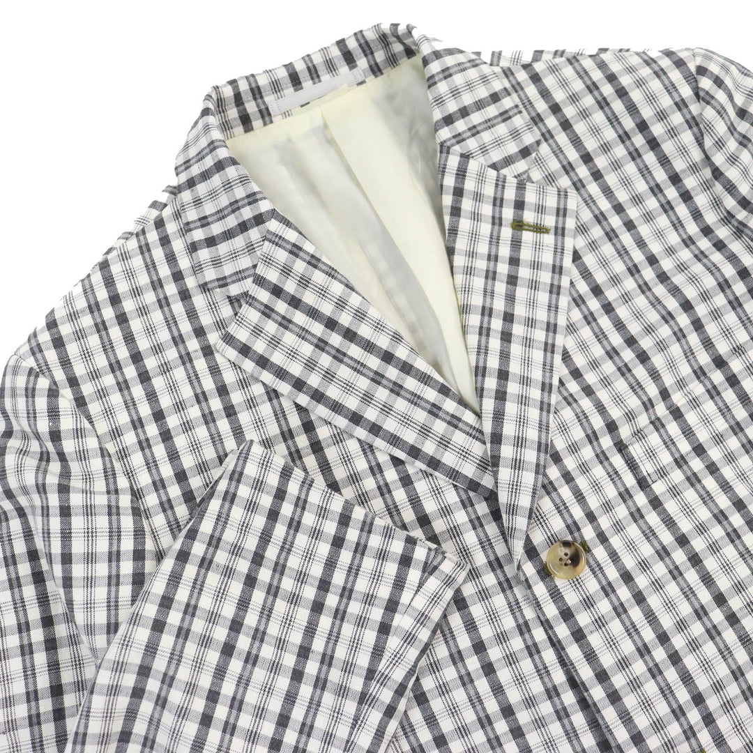 Great COMME des GARCONS HOMME DEUX tailored jacket Check Pattern cotton mens L