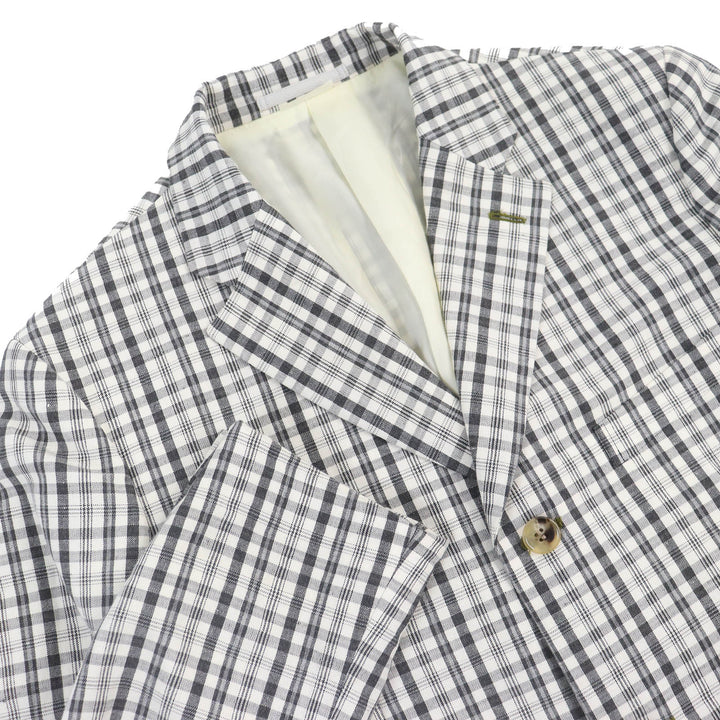 Great COMME des GARCONS HOMME DEUX tailored jacket Check Pattern cotton mens L