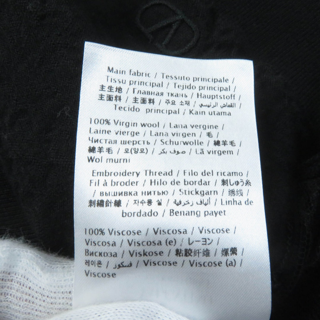 Excellent Valentino cardigan Embroidered logo Floral lace Long sleeves wool XS