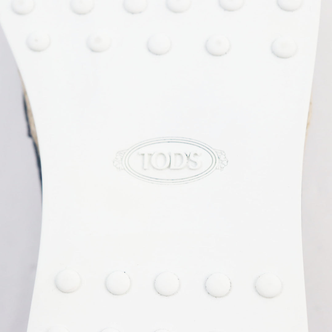 Pristine TOD’S Slip-on PANTOFOLA IMBOTTITA GOMMA RAFIA TV Vintage processing 11