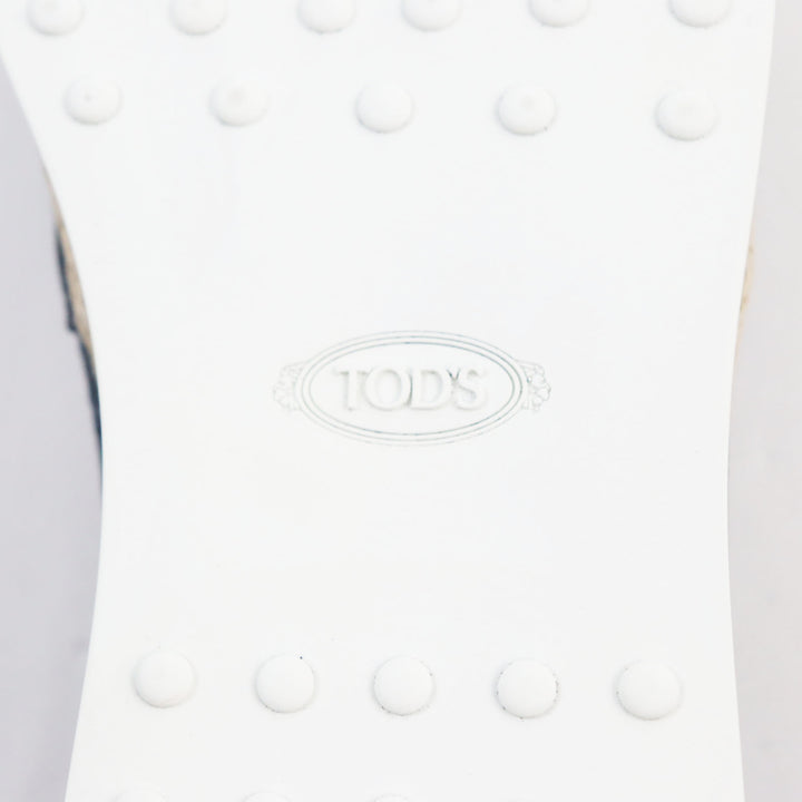 Pristine TOD’S Slip-on PANTOFOLA IMBOTTITA GOMMA RAFIA TV Vintage processing 11
