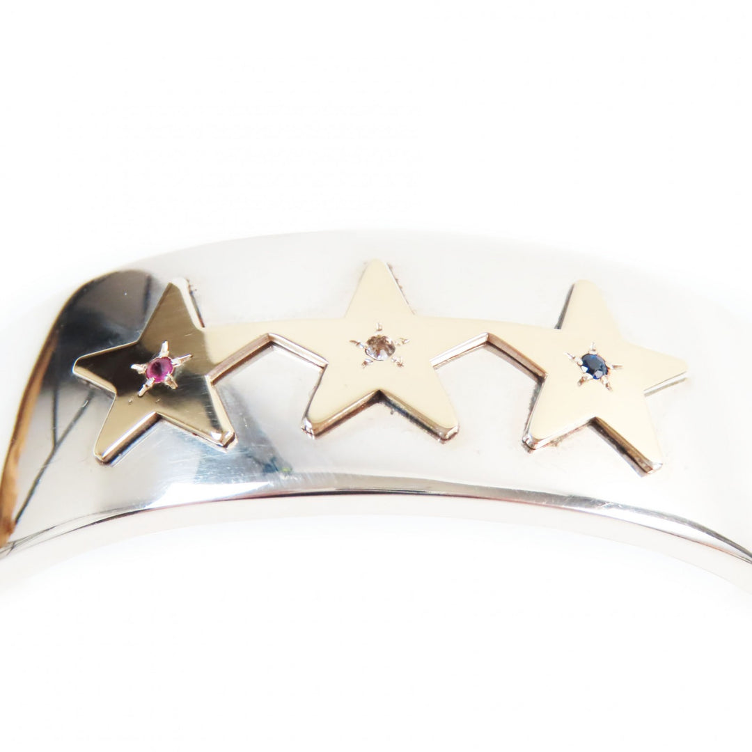 Excellent TIFFANY&Co. Bangle Extremely Rare 1940s VINTAGE with Ruby, Diamond, Sapphire