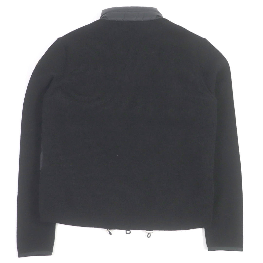 Excellent MONCLER Down jacket CARDIGAN knit blouson black wool M