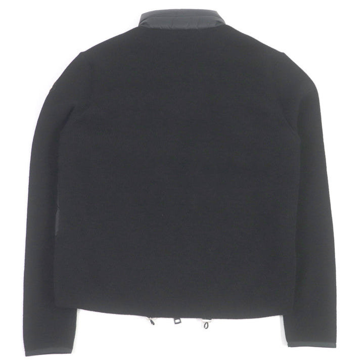 Excellent MONCLER Down jacket CARDIGAN knit blouson black wool M