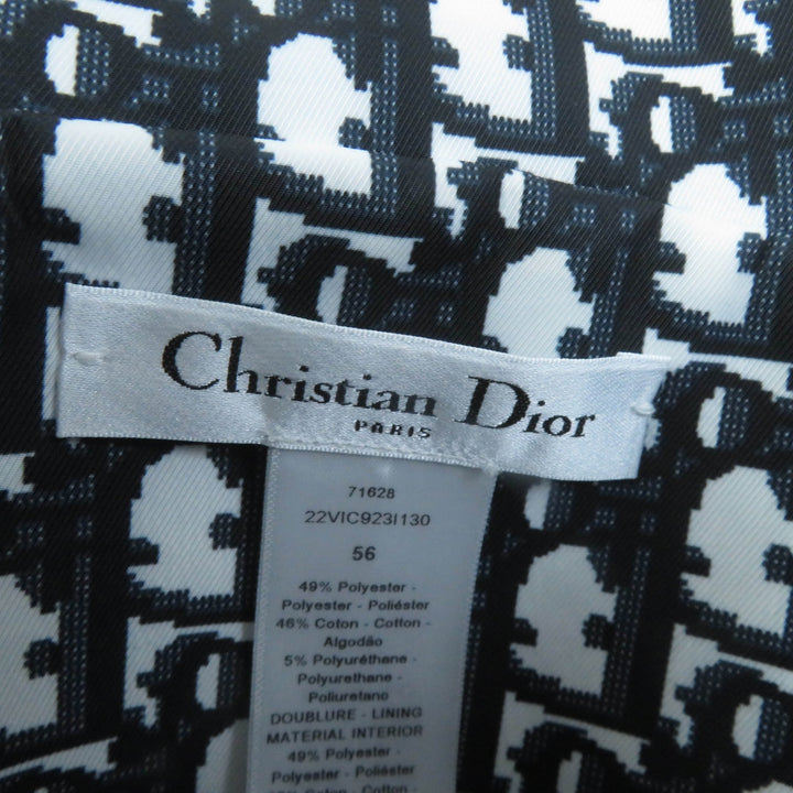 Excellent Christian Dior hat Check oblique bucket hat Navy Ivory Women 56 22VIC923I130