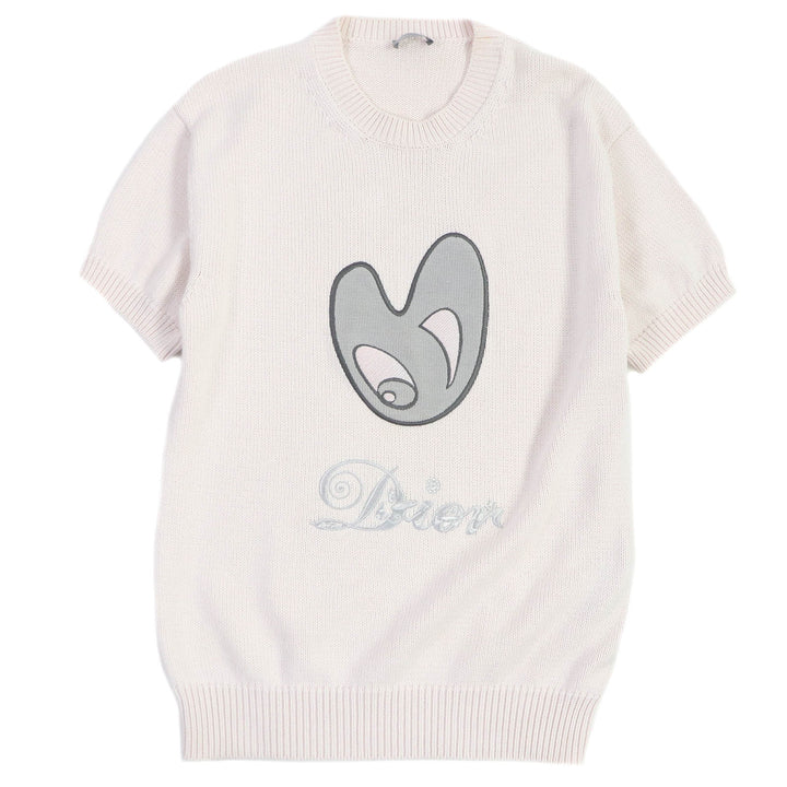 Great DIOR Short sleeve knit Kenny Scharf logo embroidery mens S 143M656AT294
