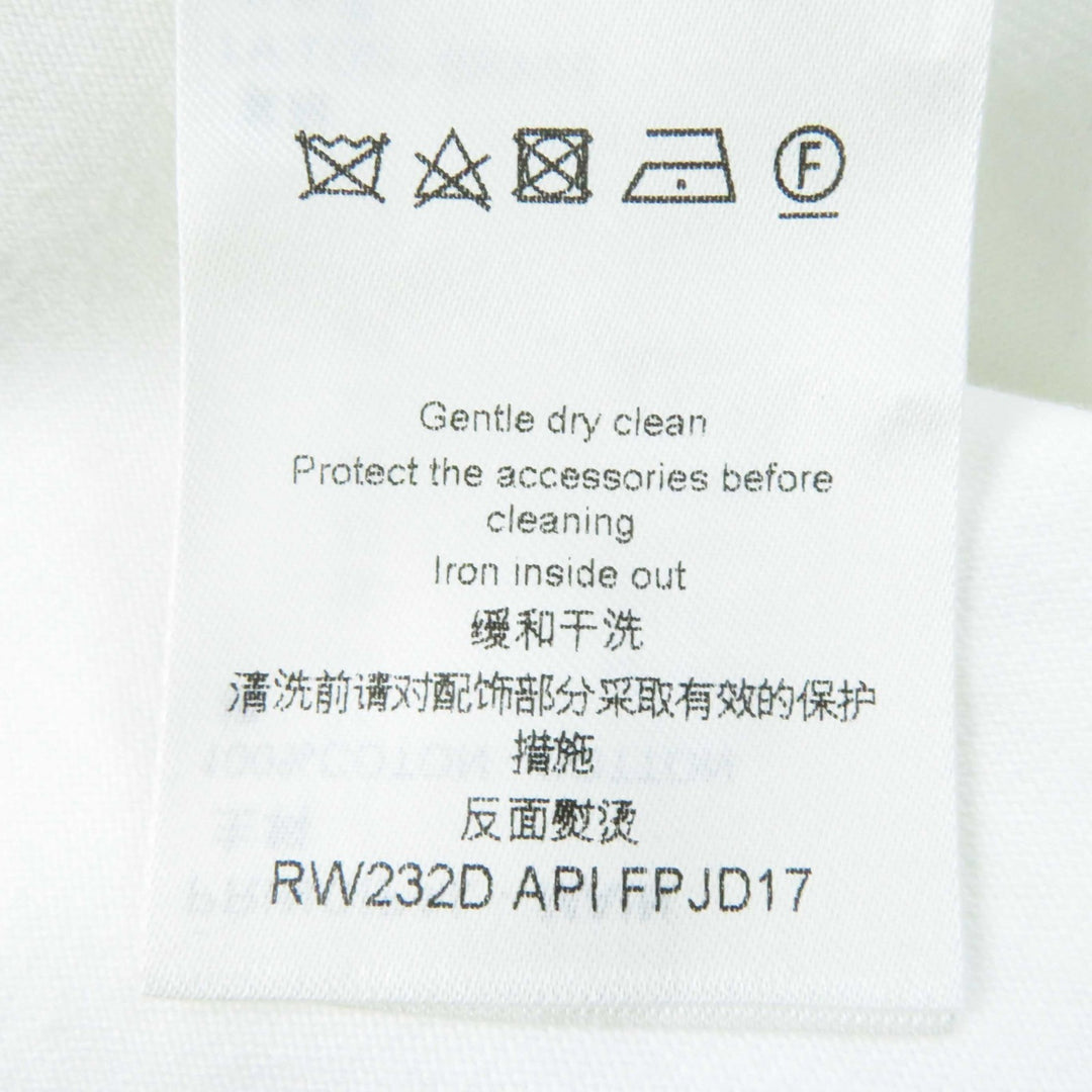 Pristine LOUIS VUITTON one piece Zipper sleeve T-shirt dress White XS 1ABRXK
