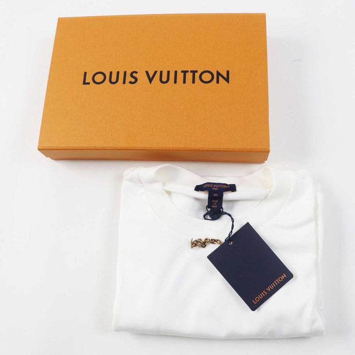 Pristine LOUIS VUITTON one piece Zipper sleeve T-shirt dress White XS 1ABRXK