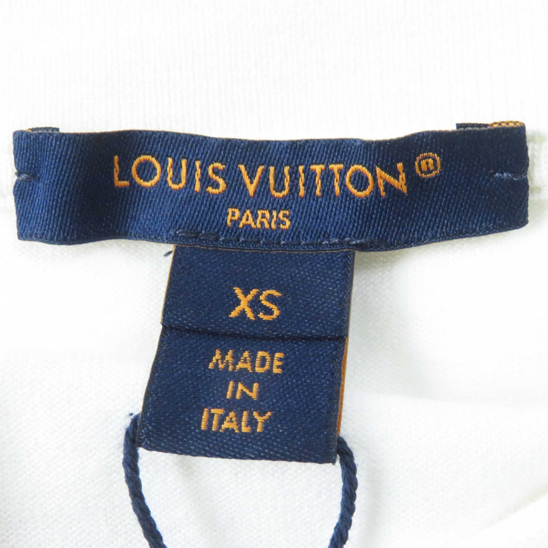 Pristine LOUIS VUITTON one piece Zipper sleeve T-shirt dress White XS 1ABRXK