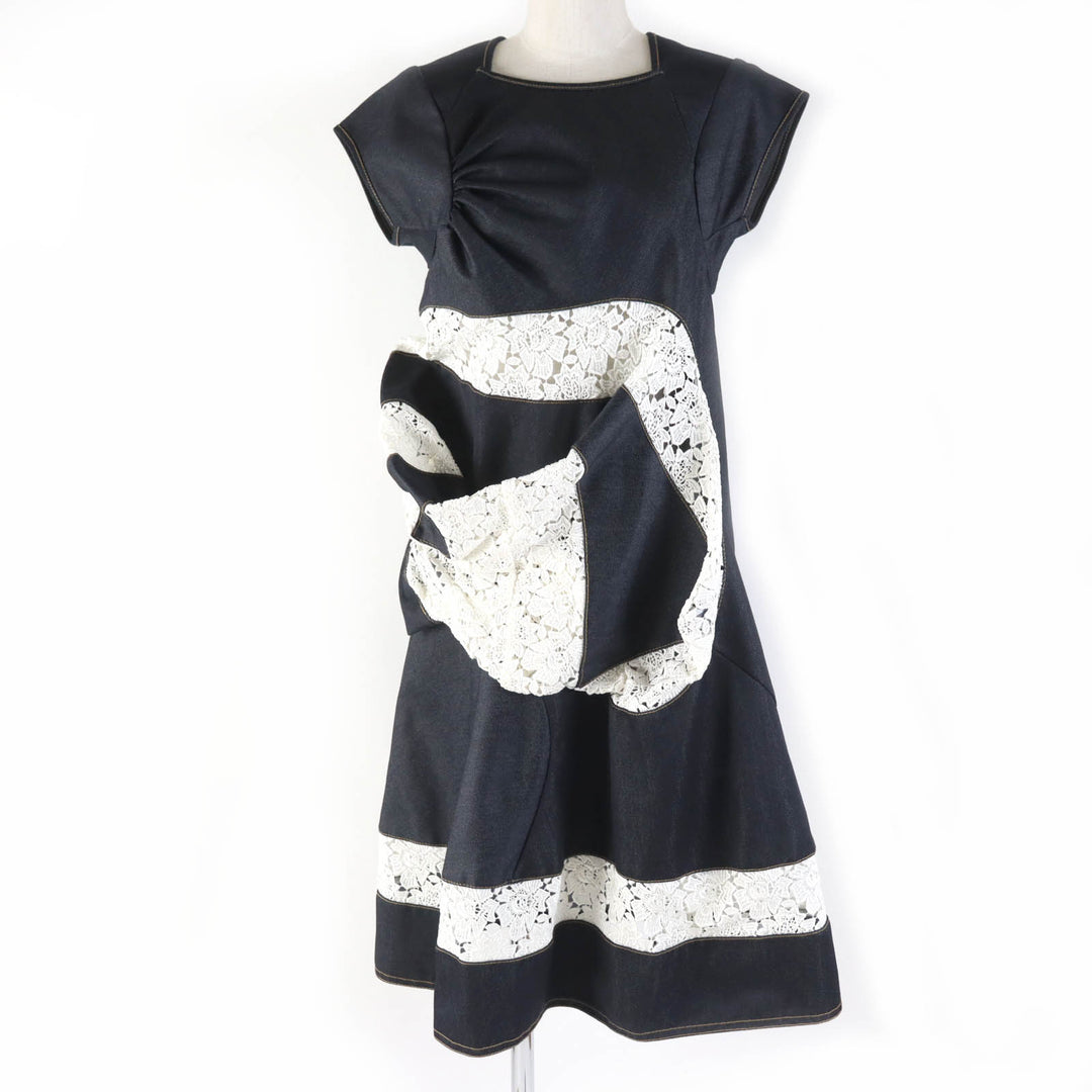 Excellent JUNYA WATANABE COMME des GARCONS one piece Indigo polyester XS XB-O008