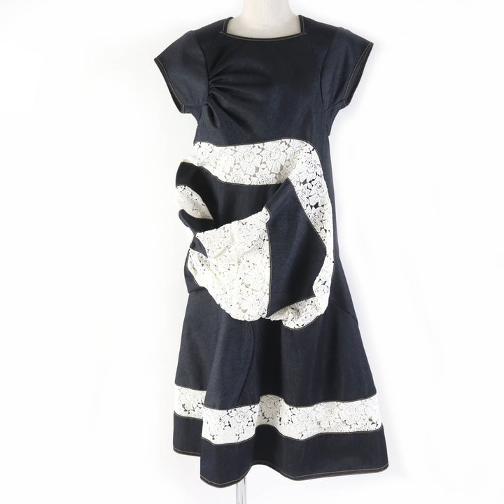 Excellent JUNYA WATANABE COMME des GARCONS one piece Indigo polyester XS XB-O008
