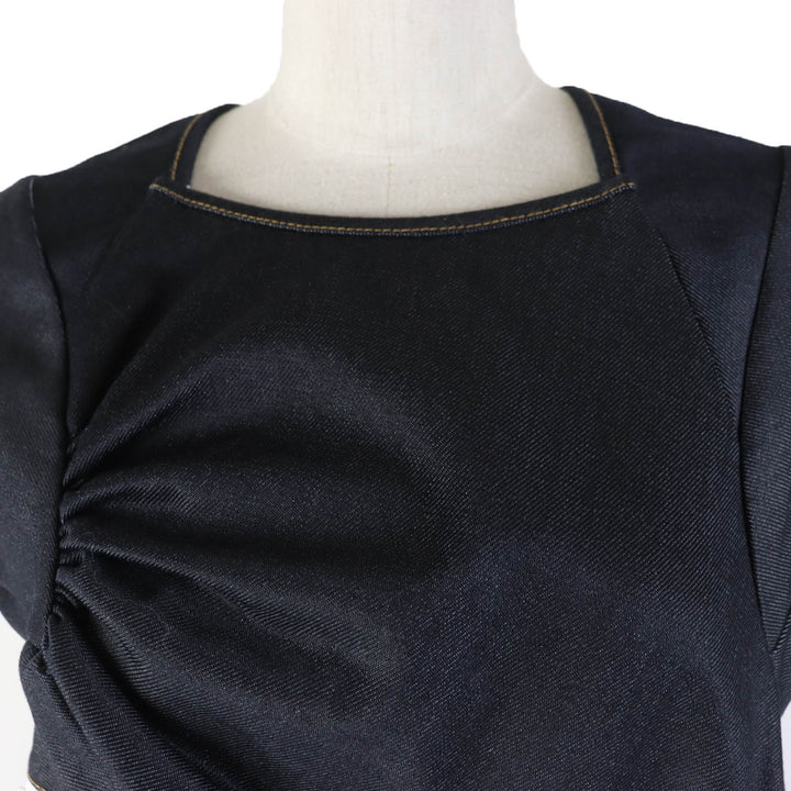 Excellent JUNYA WATANABE COMME des GARCONS one piece Indigo polyester XS XB-O008