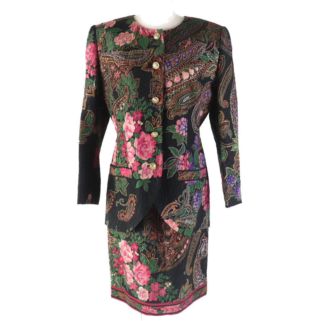 Excellent LEONARD FASHION two-piece set black silk Women