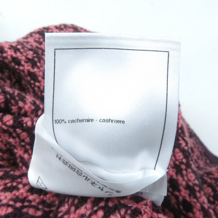 Pristine CHANEL one piece COCO Mark Buttoned Pink brown cashmere Women 36 P75435K10790