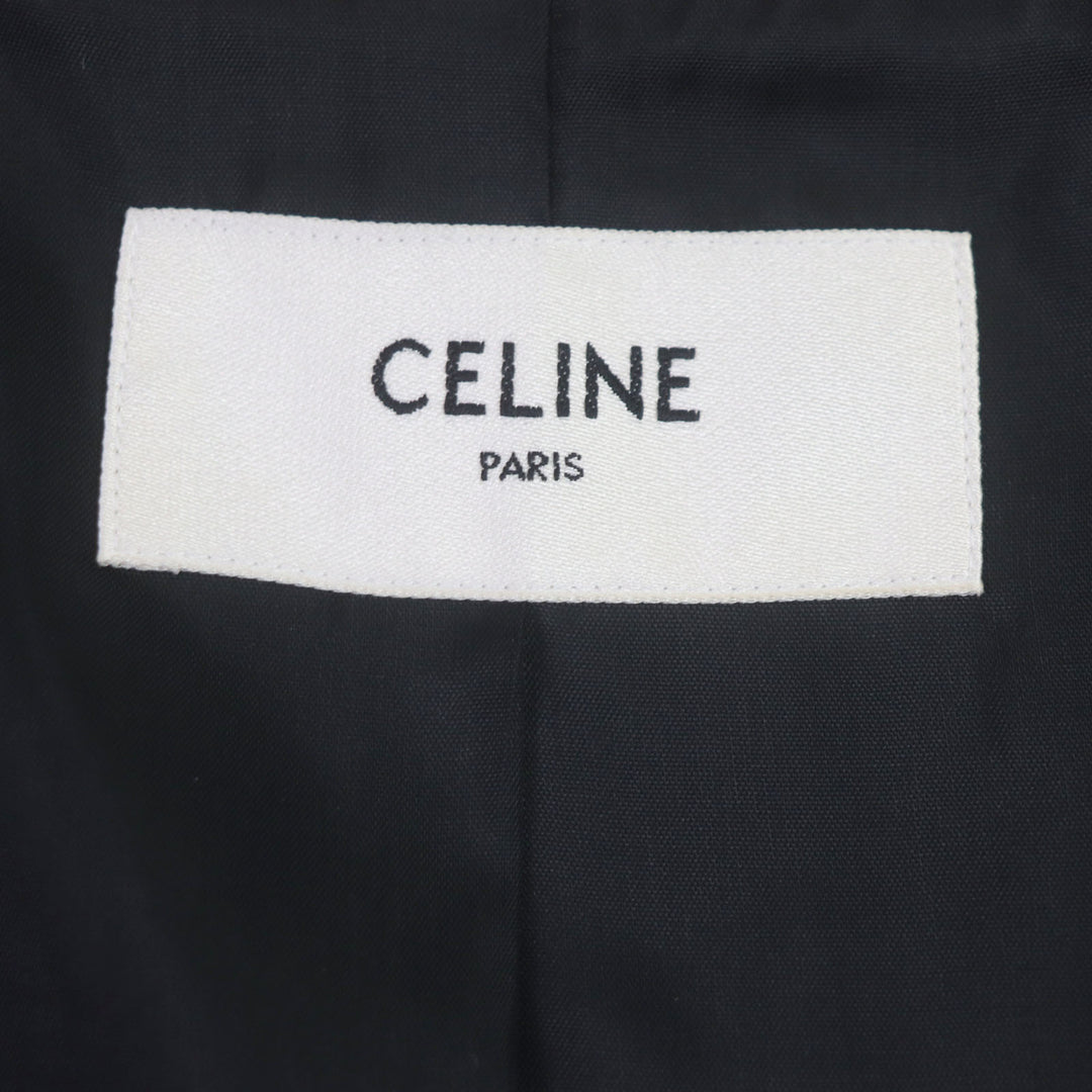 Excellent CELINE Stajan Teddy Jacket With Satin Artist Print Rayon 50 2V28H353Q